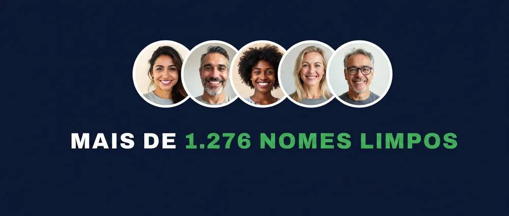 Mais de 1.276 nomes limpos com o Método 7 Dias